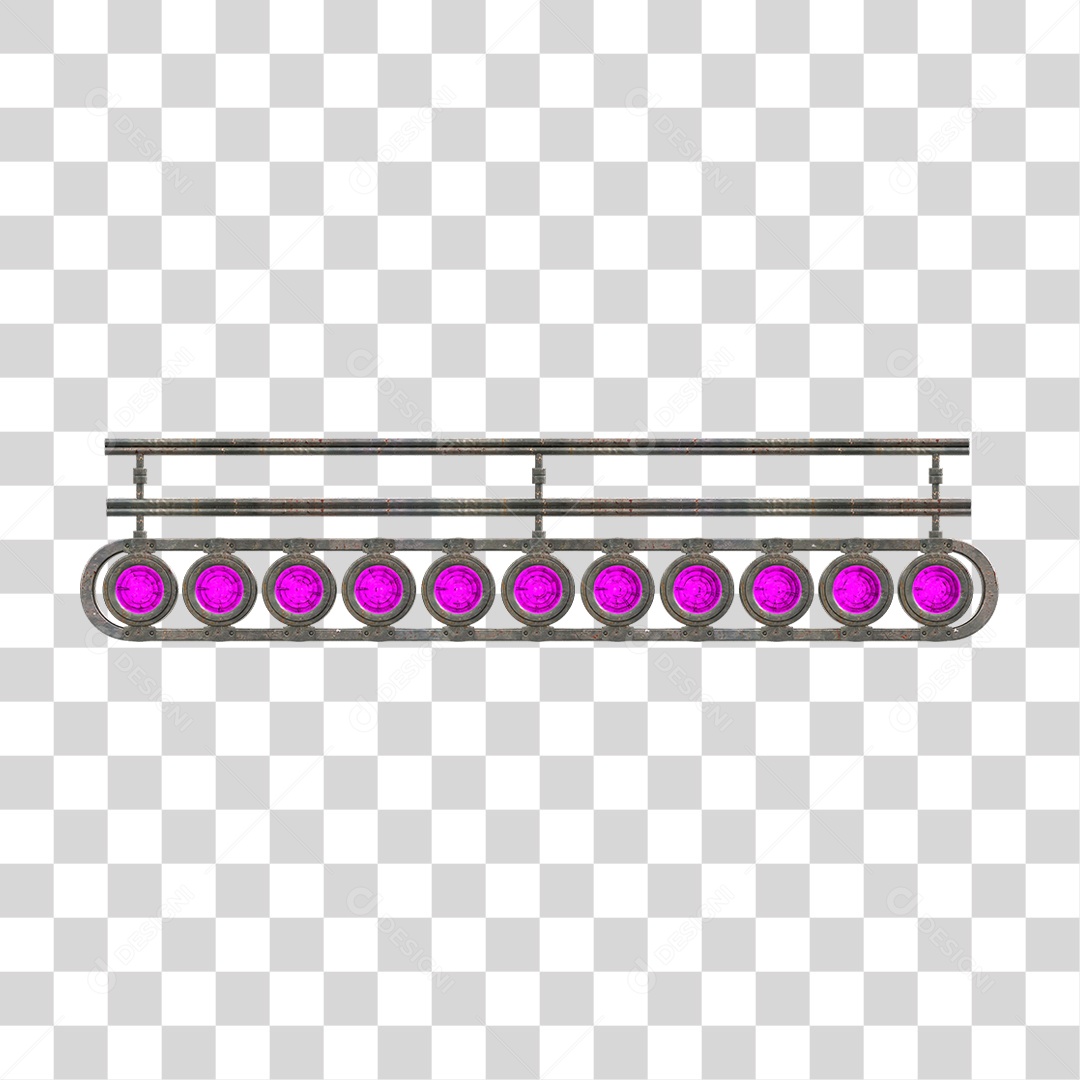 Painel de Metal com Led PNG Transparente