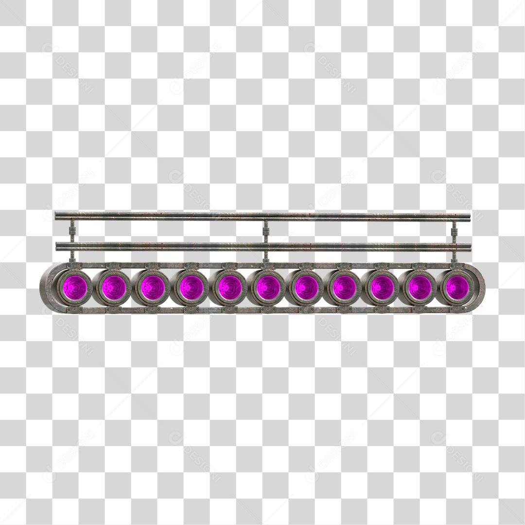 Painel de Metal com Led PNG Transparente