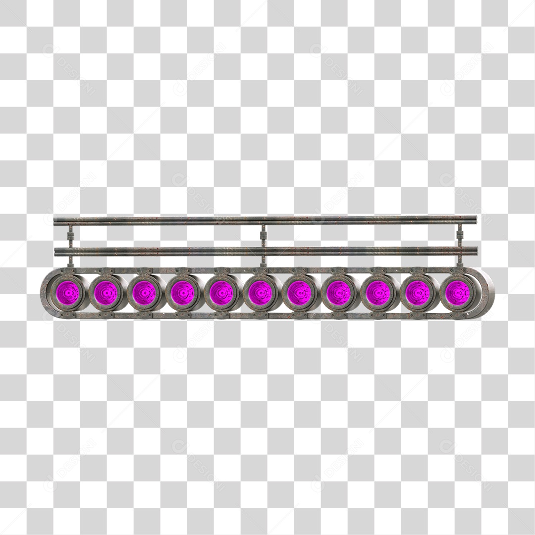 Painel de Metal com Led PNG Transparente