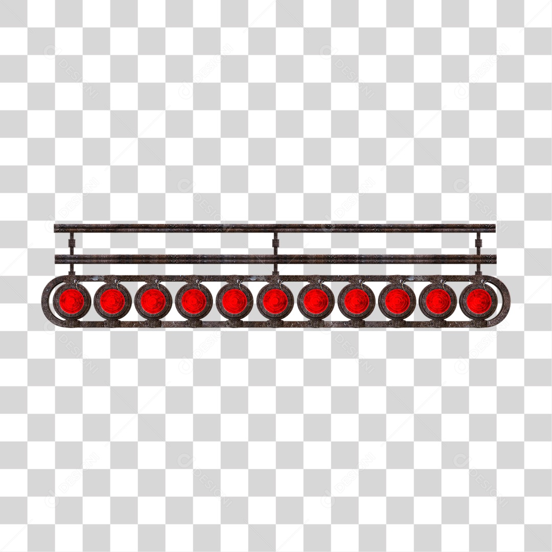 Painel de Metal com Led PNG Transparente