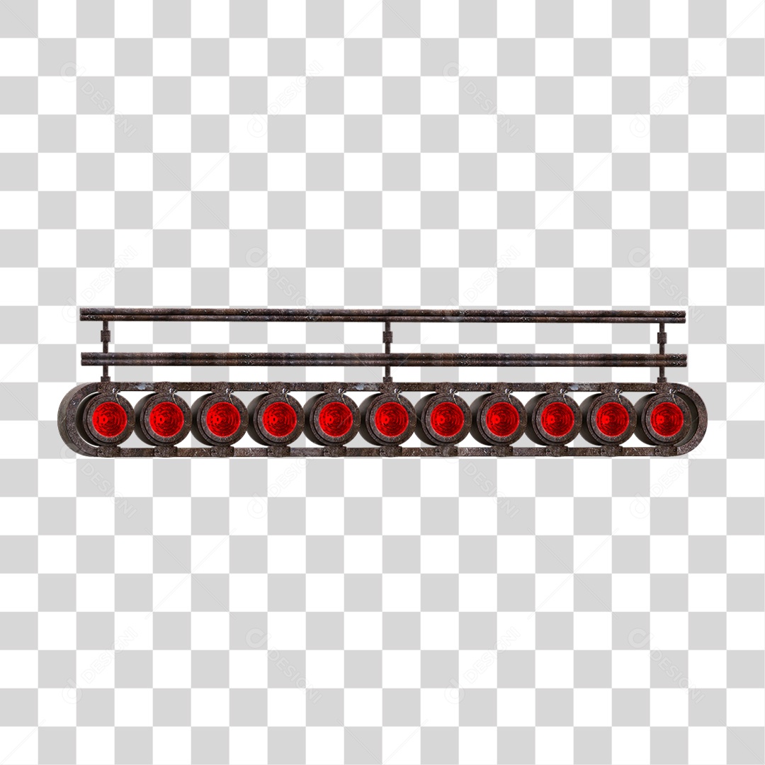 Painel de Metal com Led PNG Transparente