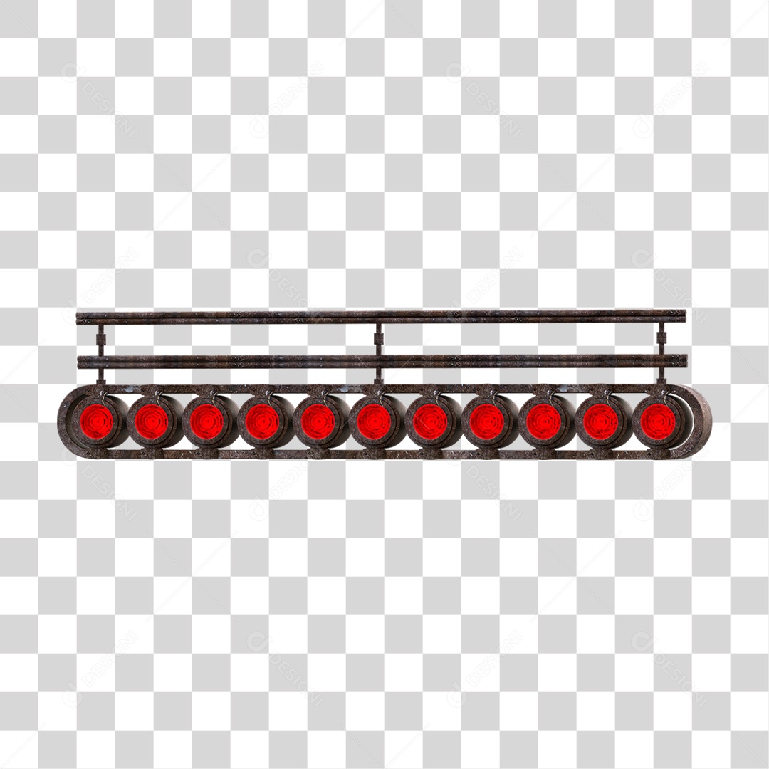 Painel de Metal com Led PNG Transparente