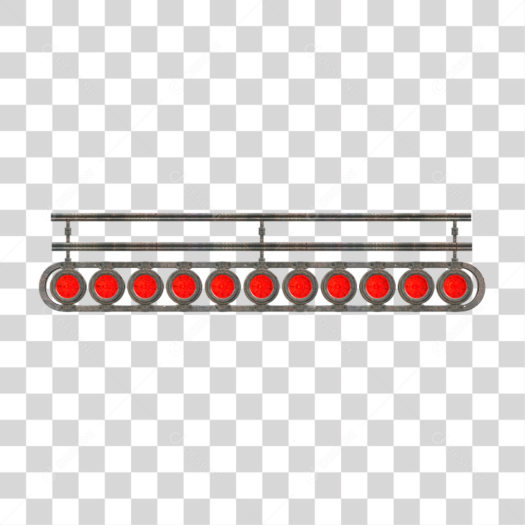 Painel de Metal com Led PNG Transparente