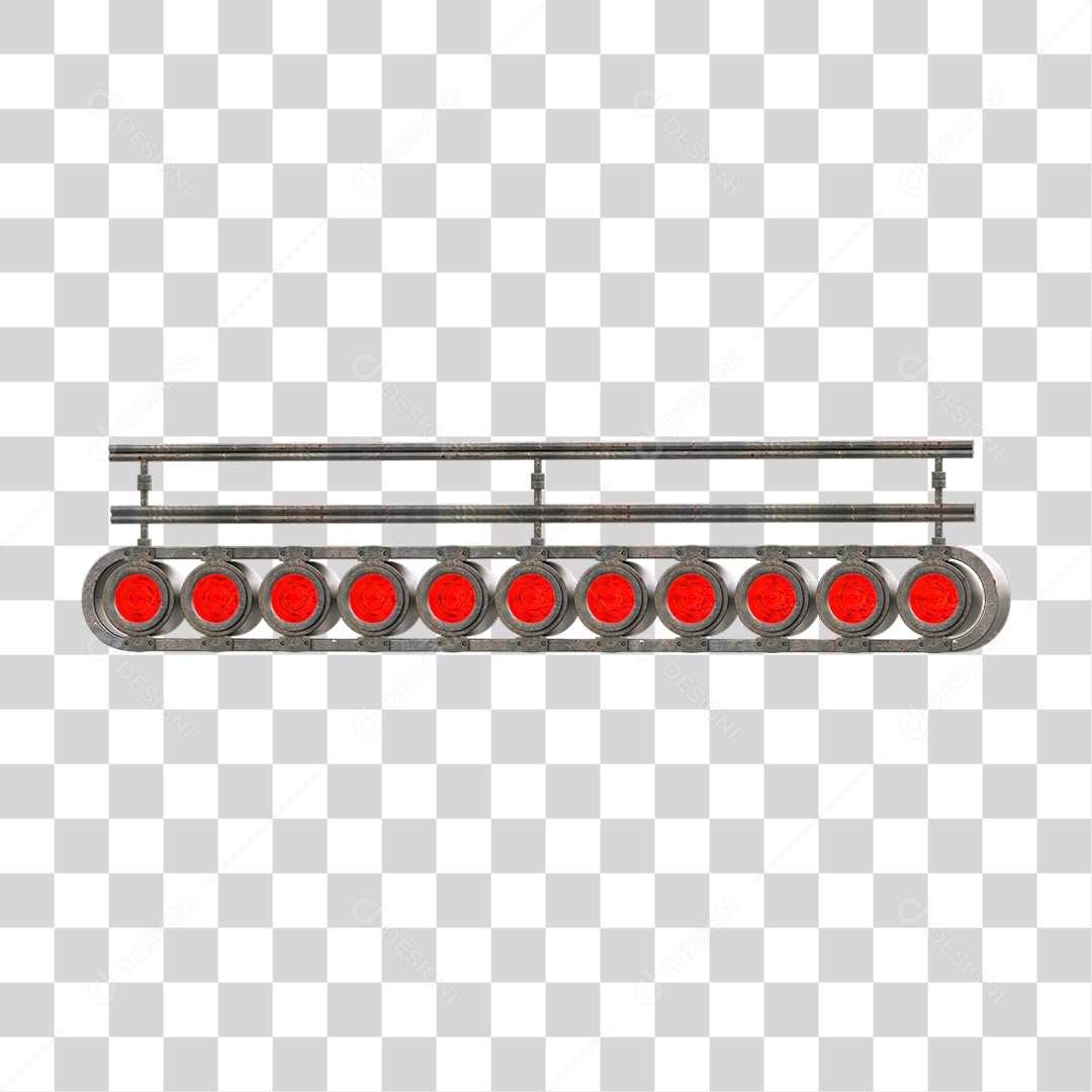 Painel de Metal com Led PNG Transparente