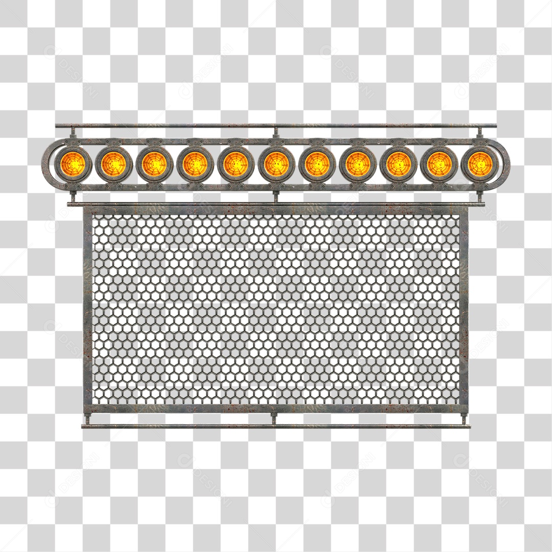 Painel de Metal com Led PNG Transparente