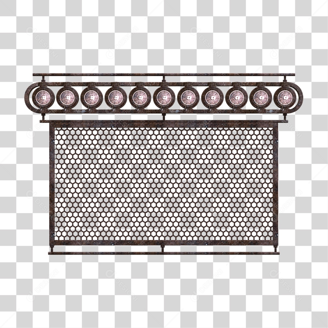 Painel de Metal com Led PNG Transparente