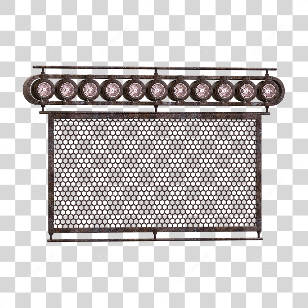 Painel de Metal com Led PNG Transparente