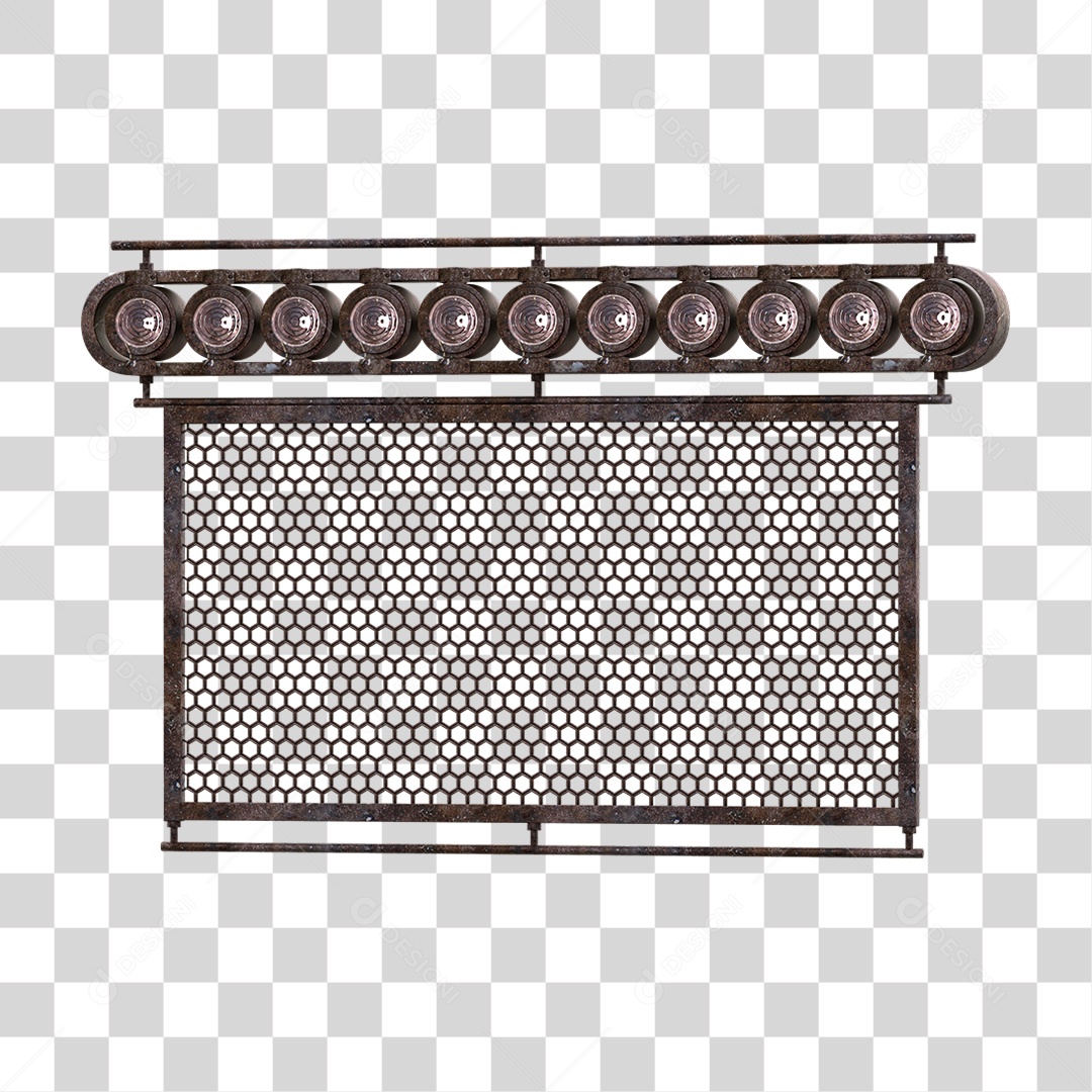 Painel de Metal com Led PNG Transparente