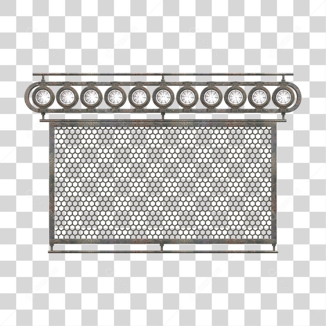 Painel de Metal com Led PNG Transparente