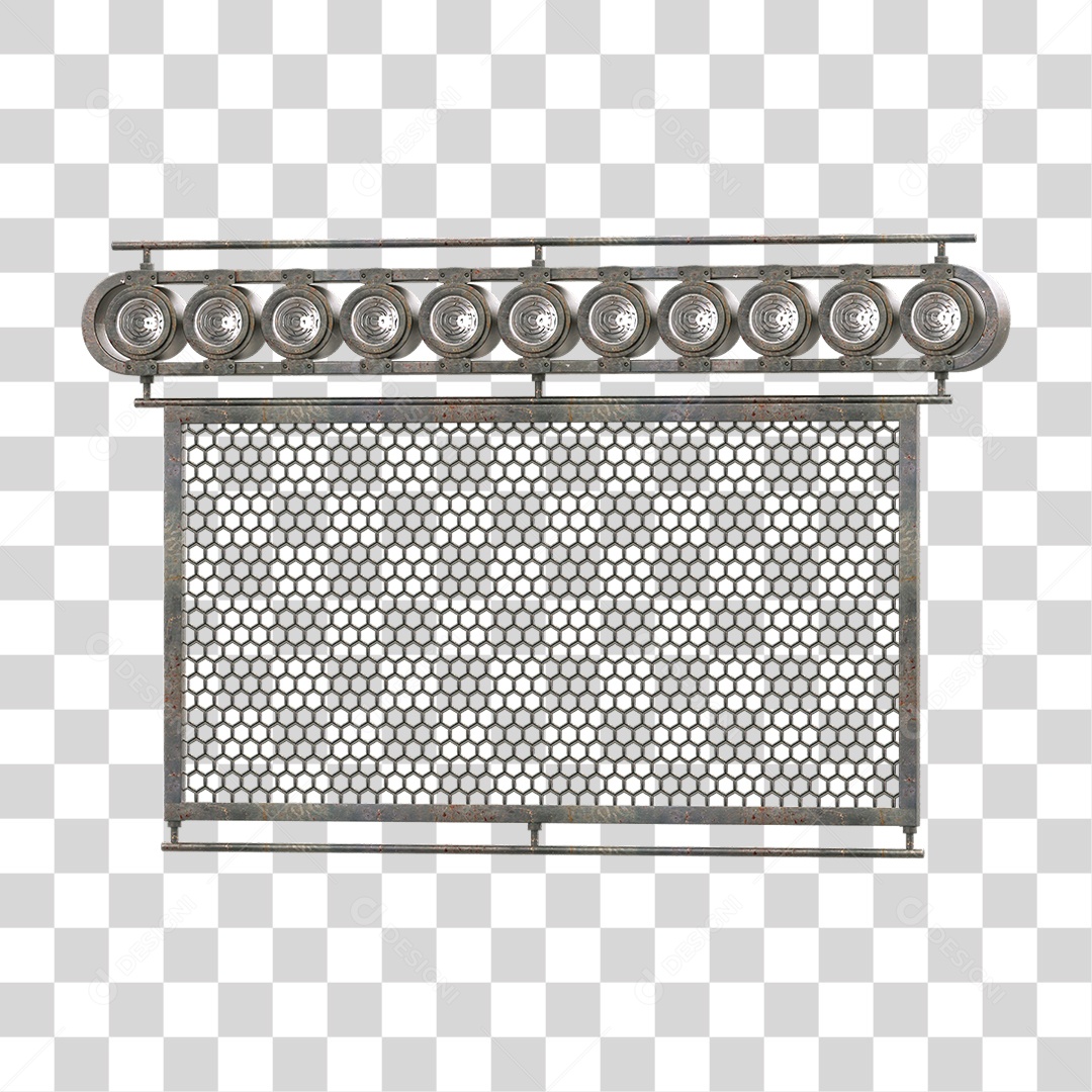 Painel de Metal com Led PNG Transparente