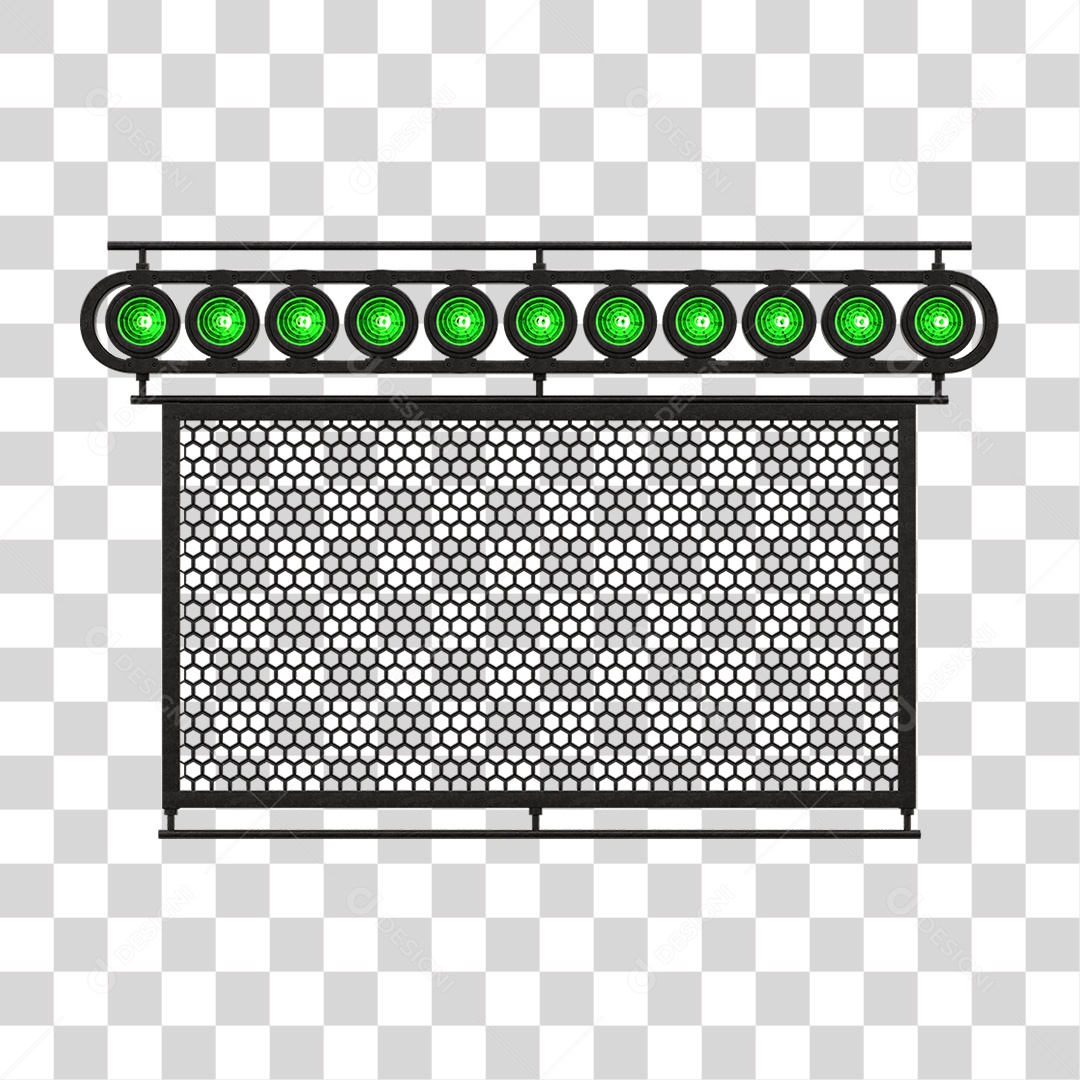 Painel de Metal com Led PNG Transparente