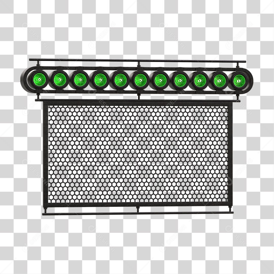 Painel de Metal com Led PNG Transparente