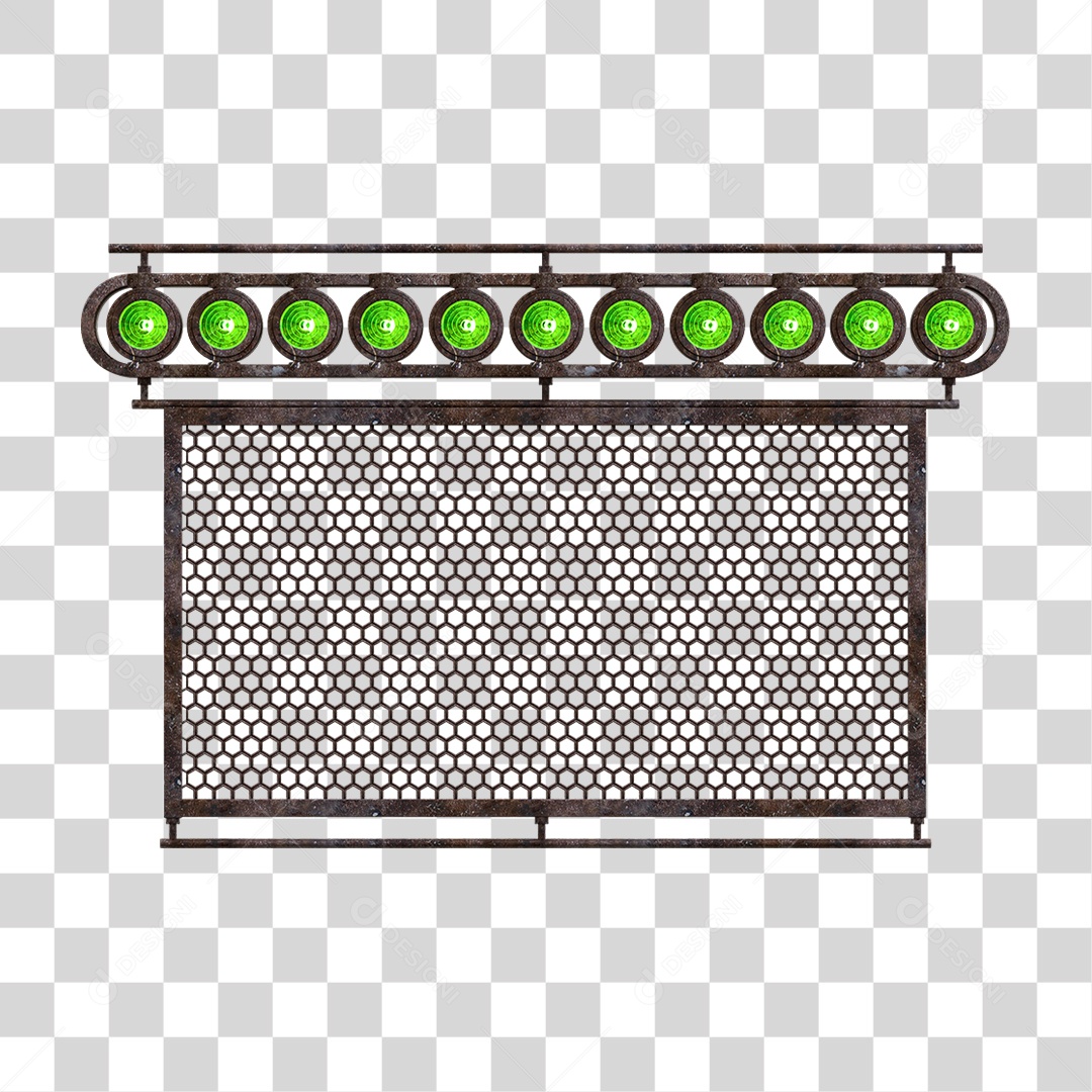 Painel de Metal com Led PNG Transparente