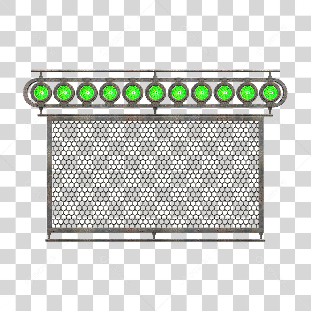 Painel de Metal com Led PNG Transparente