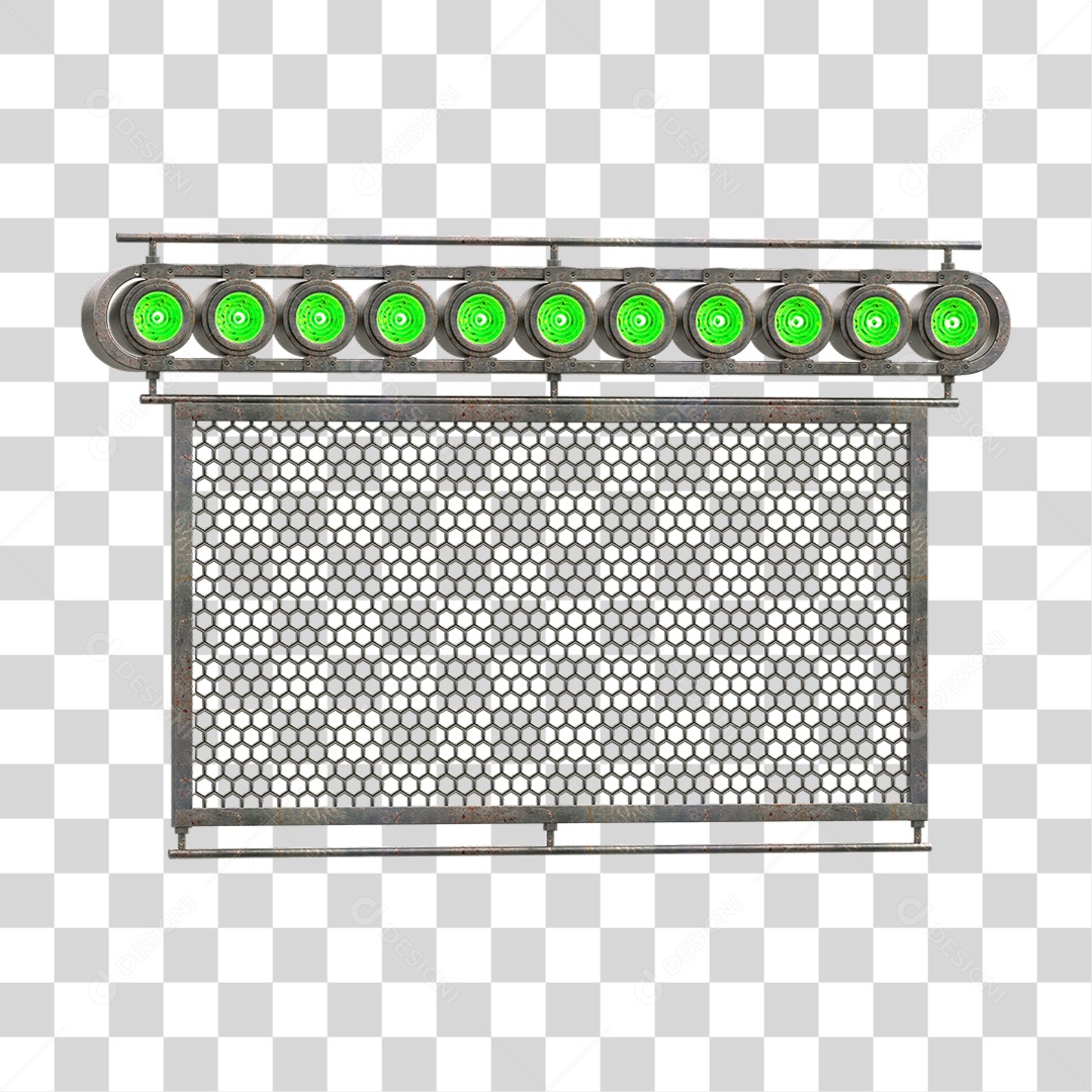 Painel de Metal com Led PNG Transparente