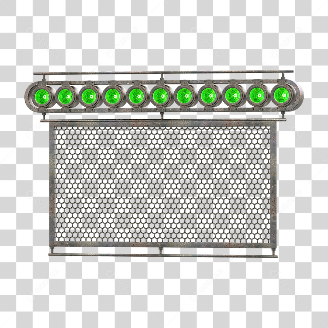 Painel de Metal com Led PNG Transparente