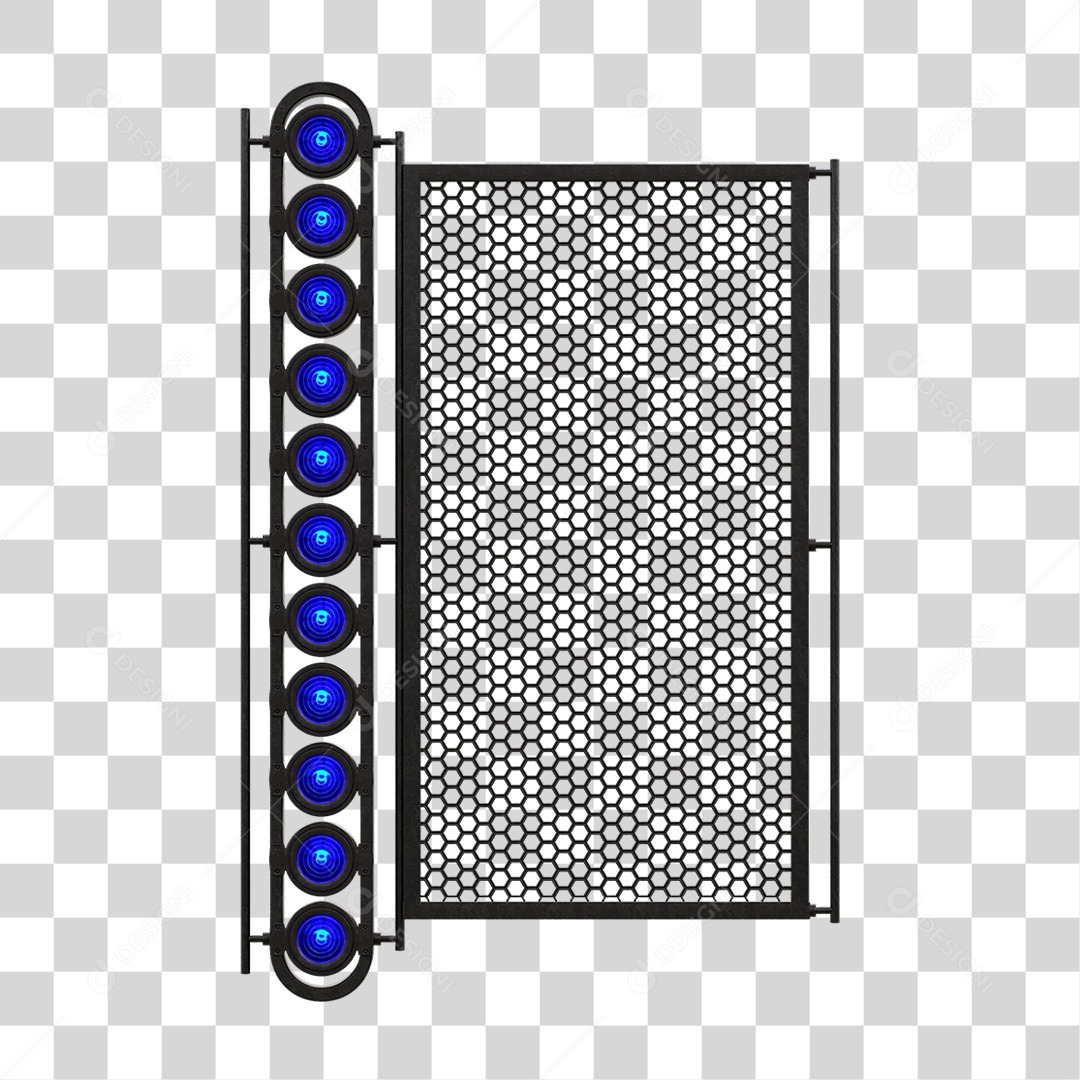 Painel de Metal com Led PNG Transparente