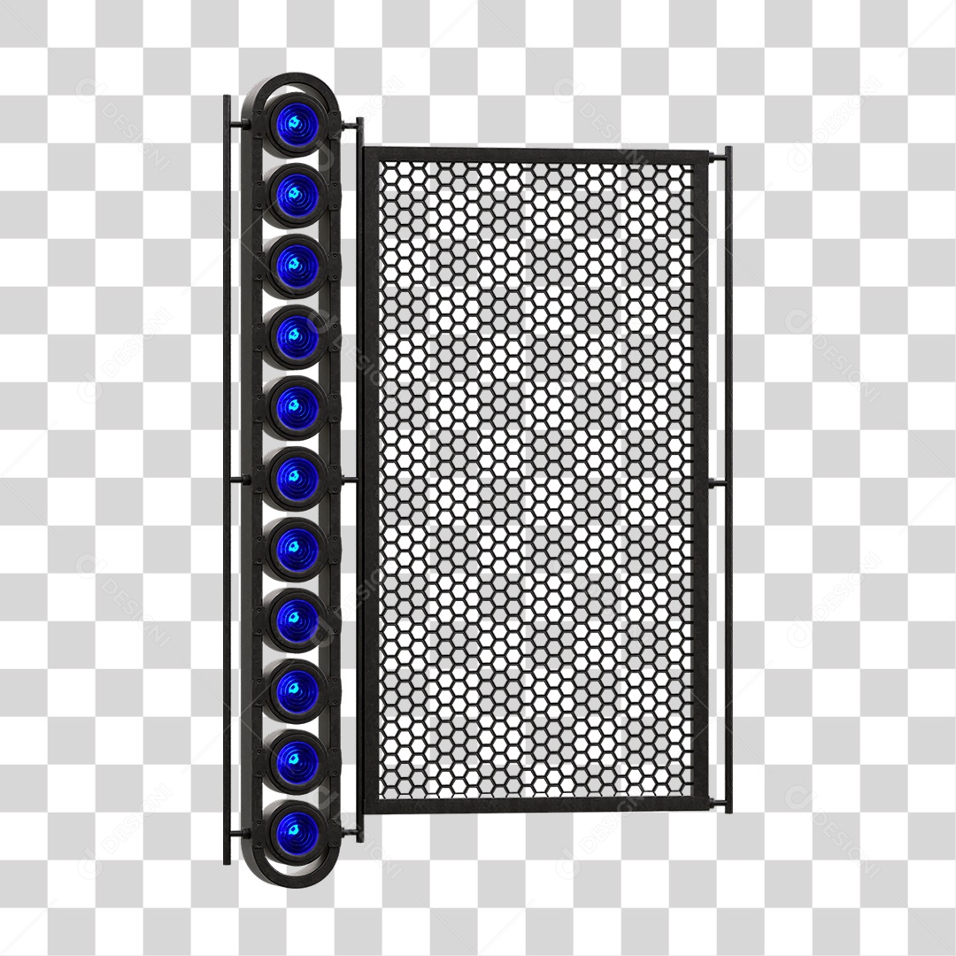 Painel de Metal com Led PNG Transparente