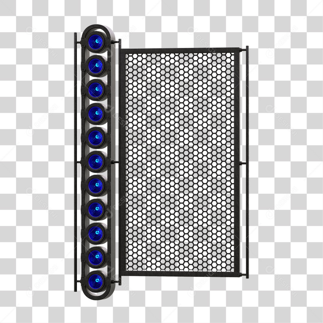 Painel de Metal com Led PNG Transparente