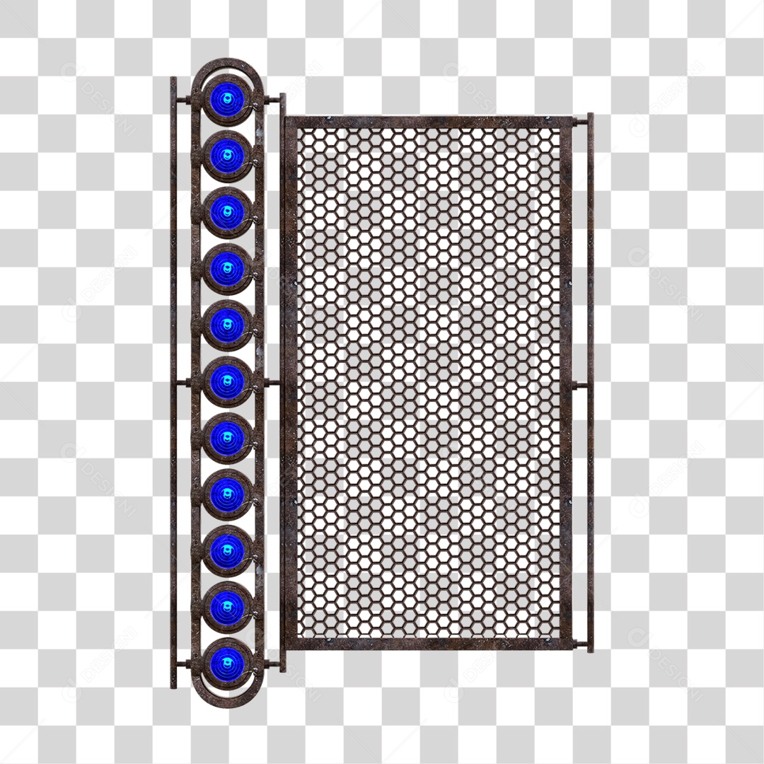 Painel de Metal com Led PNG Transparente