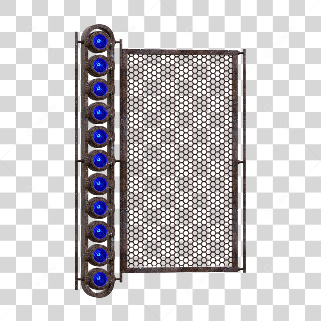 Painel de Metal com Led PNG Transparente