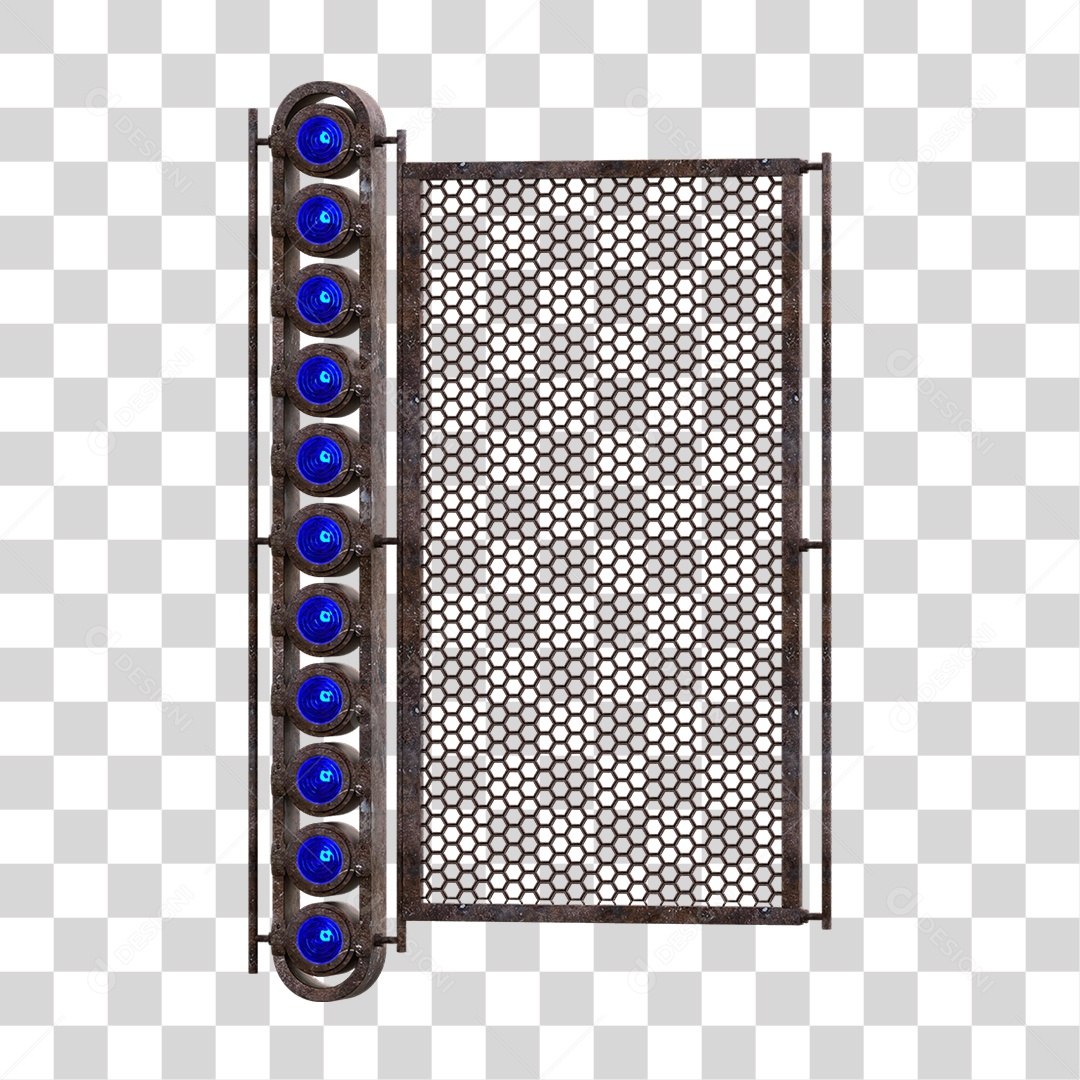 Painel de Metal com Led PNG Transparente