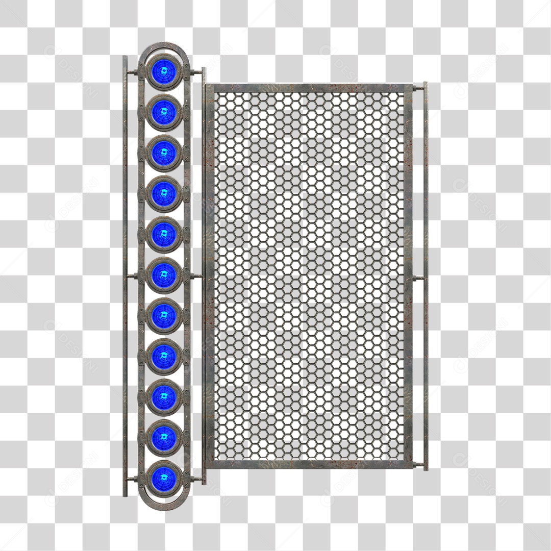 Painel de Metal com Led PNG Transparente