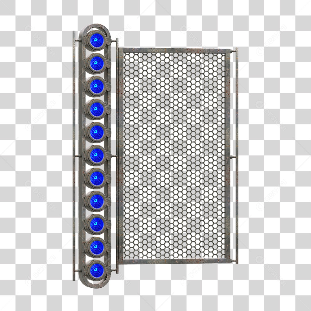 Painel de Metal com Led PNG Transparente