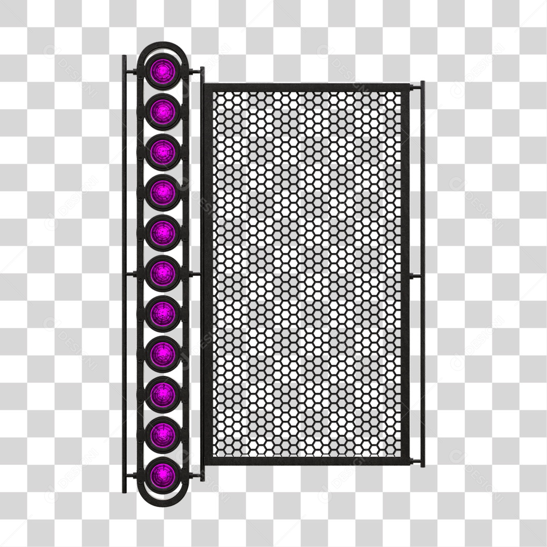 Painel de Metal com Led PNG Transparente