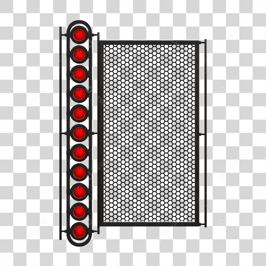 Painel de Metal com Led PNG Transparente