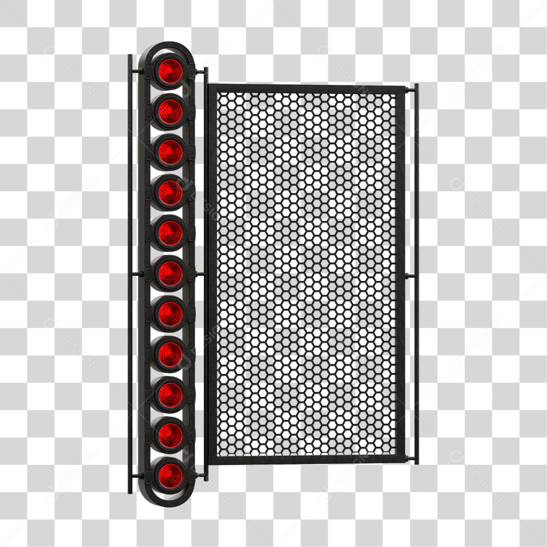 Painel de Metal com Led PNG Transparente