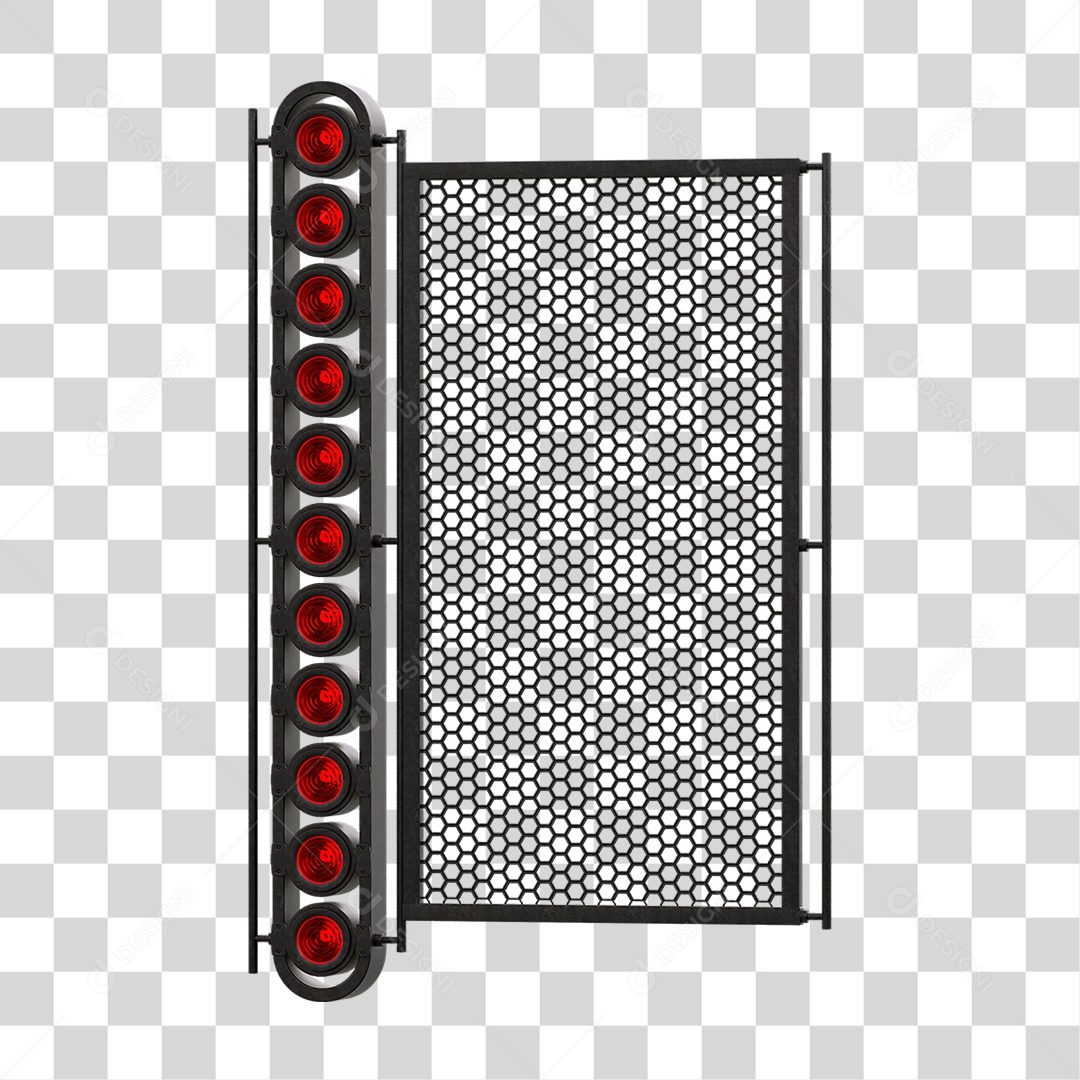 Painel de Metal com Led PNG Transparente