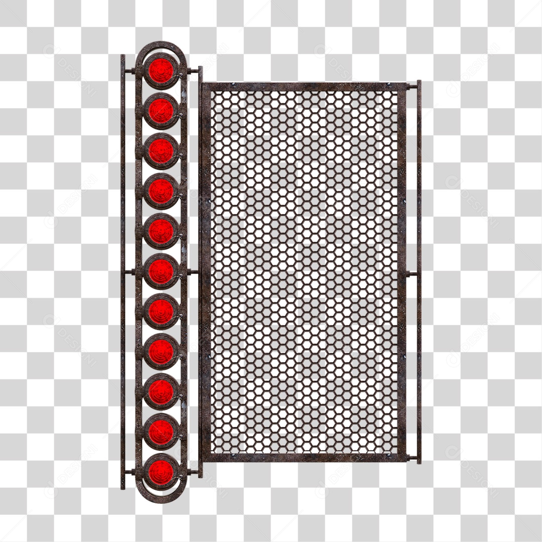 Painel de Metal com Led PNG Transparente1