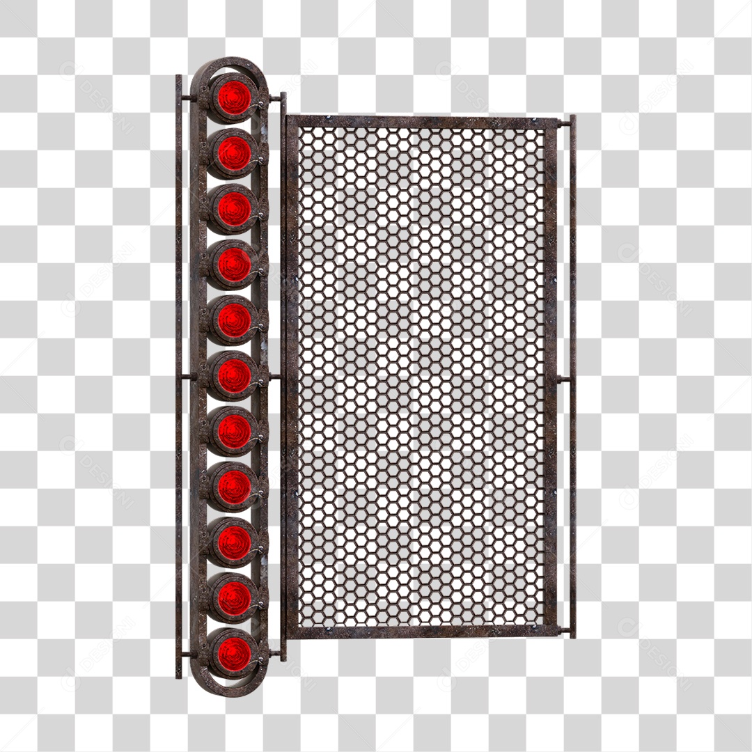 Painel de Metal com Led PNG Transparente