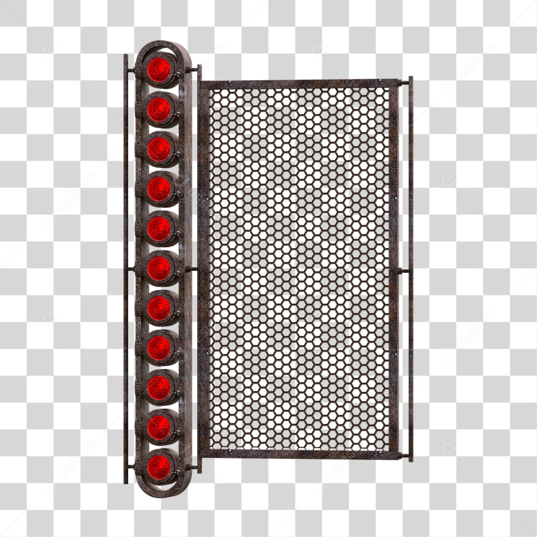 Painel de Metal com Led PNG Transparente