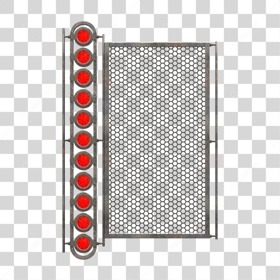 Painel de Metal com Led PNG Transparente