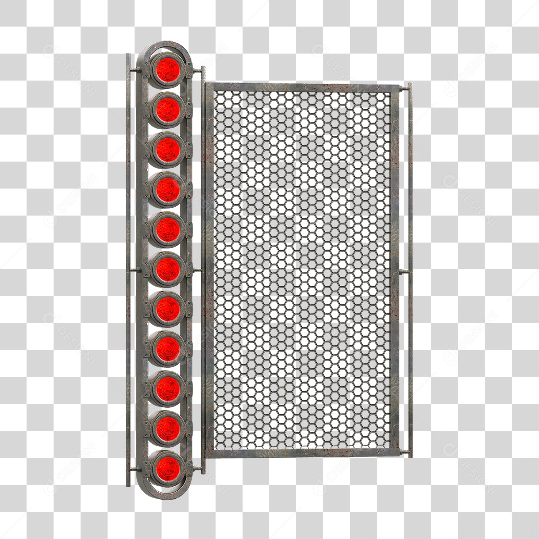 Painel de Metal com Led PNG Transparente