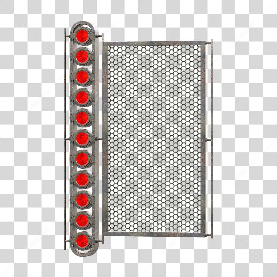 Painel de Metal com Led PNG Transparente