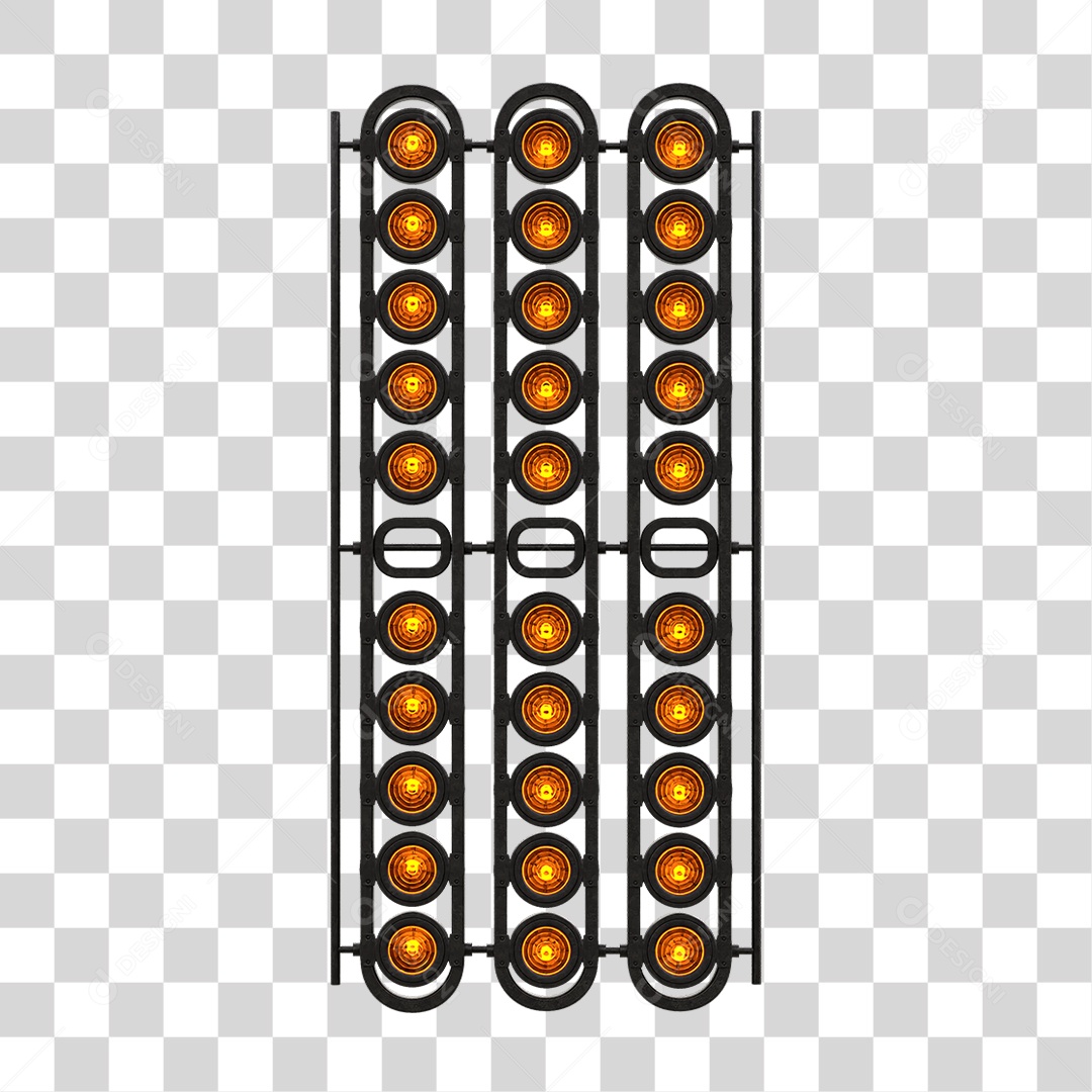 Painel de Metal com Led PNG Transparente