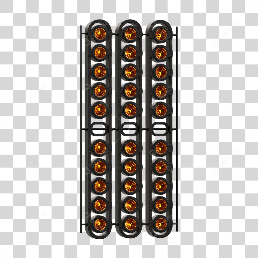 Painel de Metal com Led PNG Transparente