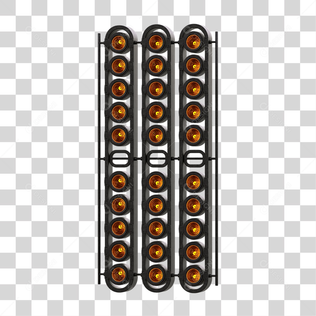 Painel de Metal com Led PNG Transparente