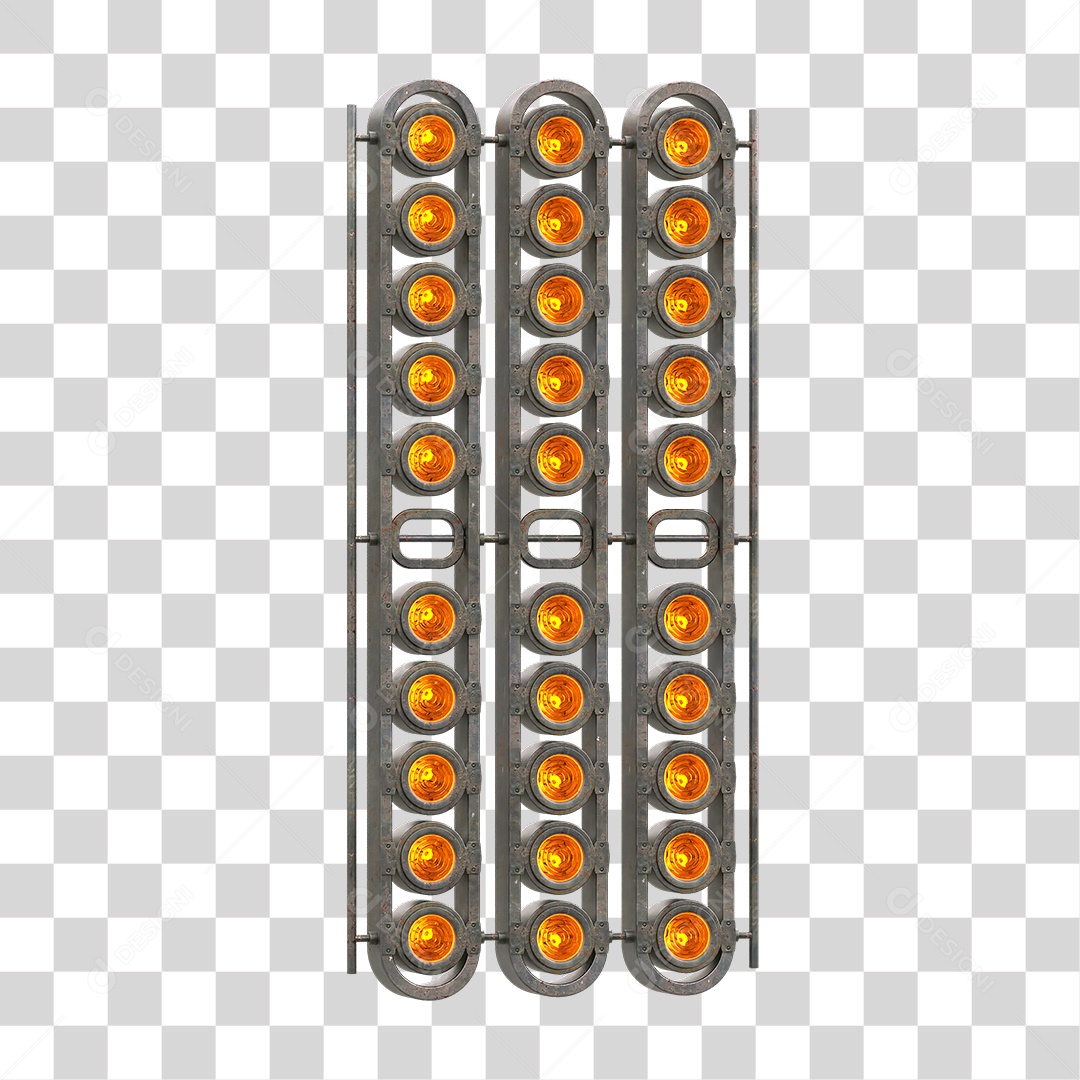 Painel de Metal com Led PNG Transparente