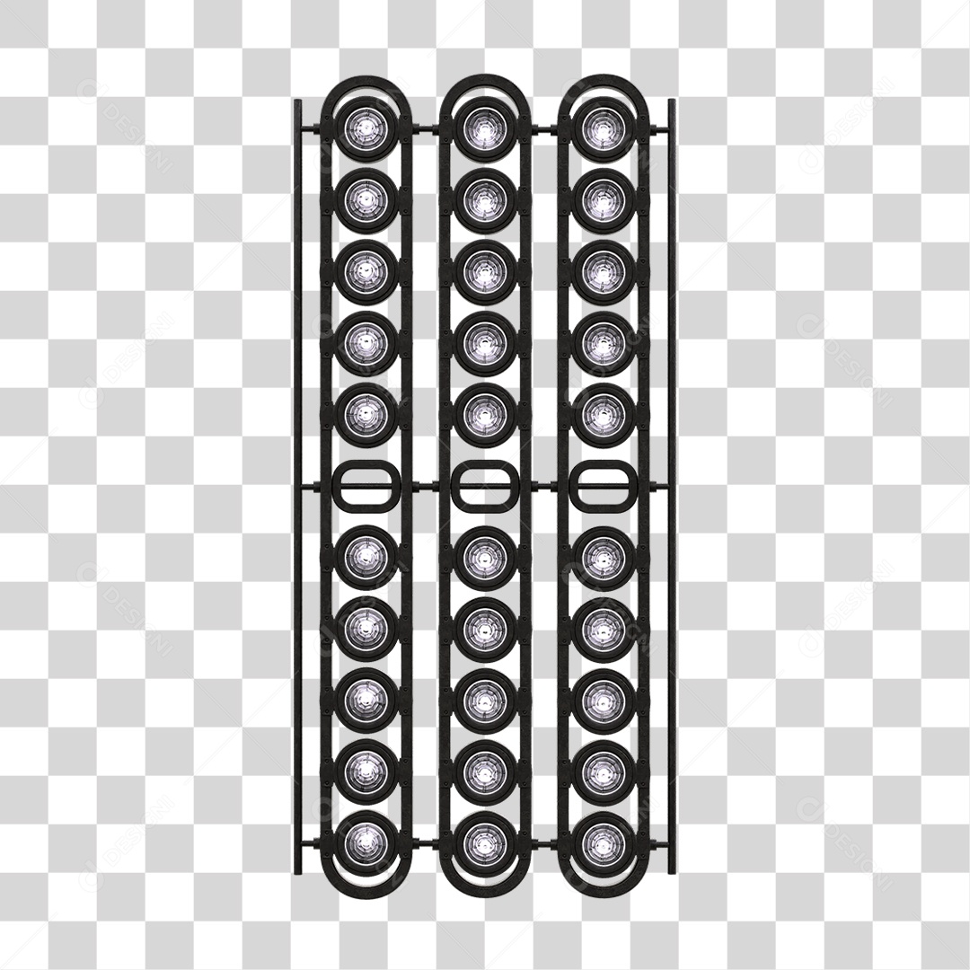 Painel de Metal com Led PNG Transparente