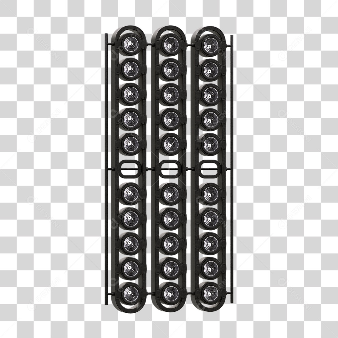 Painel de Metal com Led PNG Transparente