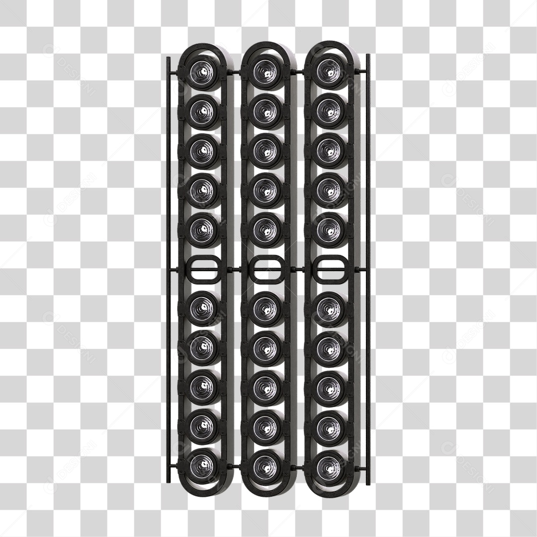 Painel de Metal com Led PNG Transparente