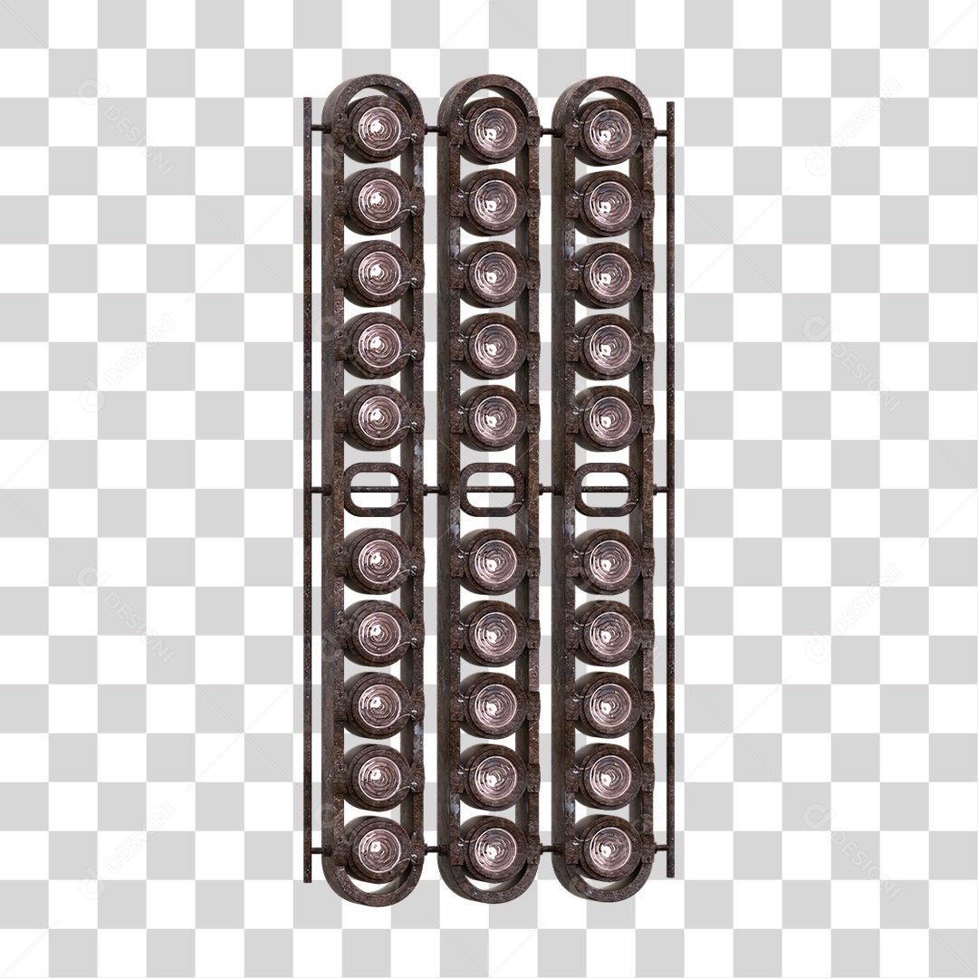 Painel de Metal com Led PNG Transparente