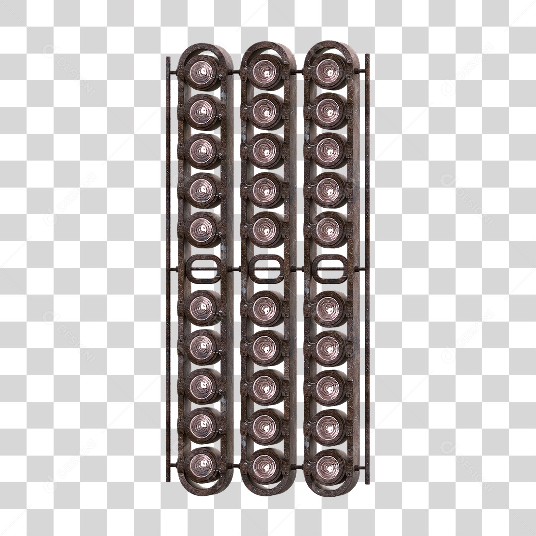 Painel de Metal com Led PNG Transparente