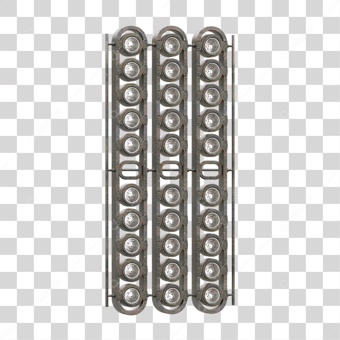 Painel de Metal com Led PNG Transparente