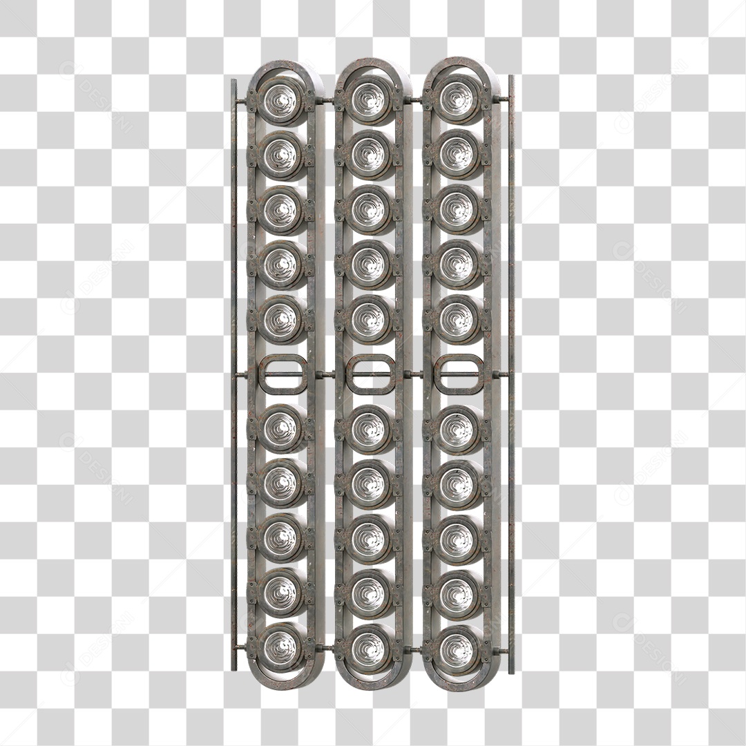 Painel de Metal com Led PNG Transparente