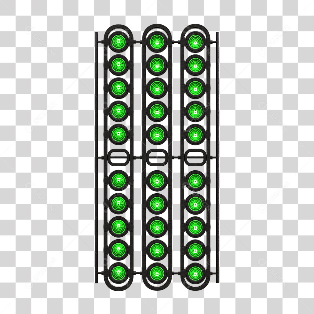 Painel de Metal com Led PNG Transparente